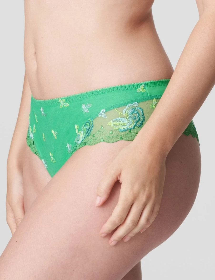 Prima Donna Luxury Thong - Palace Garden Design in Lush Green