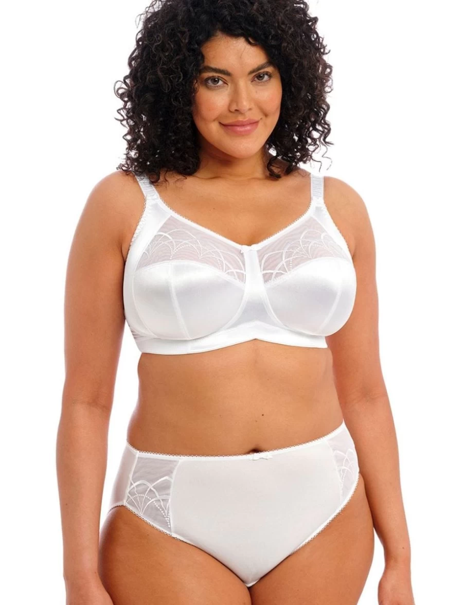 Elomi Cate Wireless Bra in White - Full Support Comfort Fit