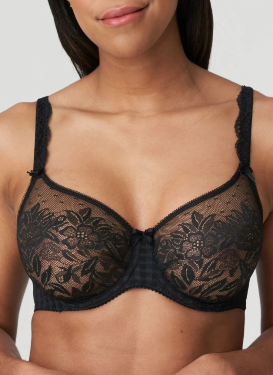 Prima Donna Madison Non-Padded Full Cup Seamless Bra in Black | Comfortable Supportive Underwear