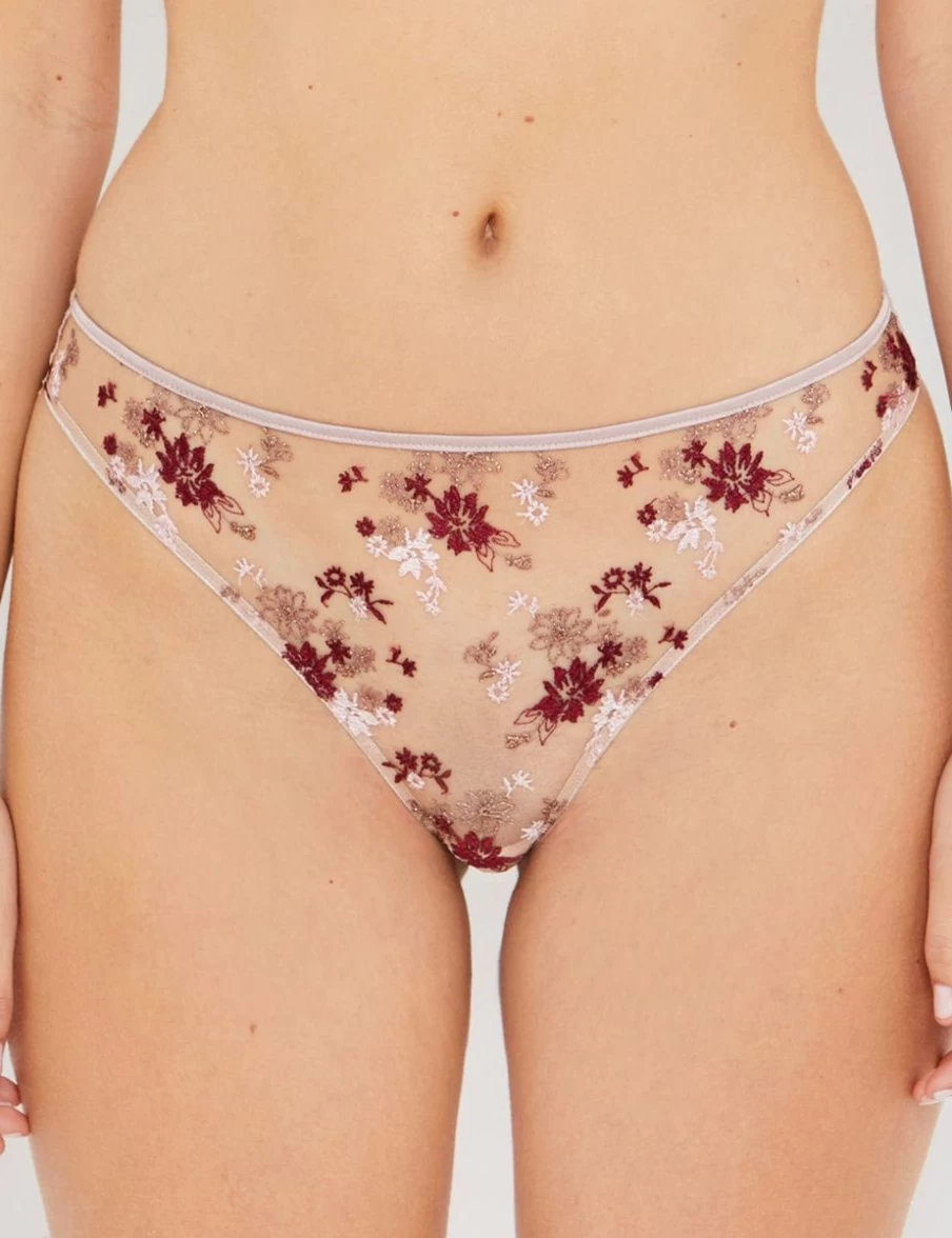 Katherine Hamilton Madalyn Thong - Vintage Rose Lace Women's Underwear