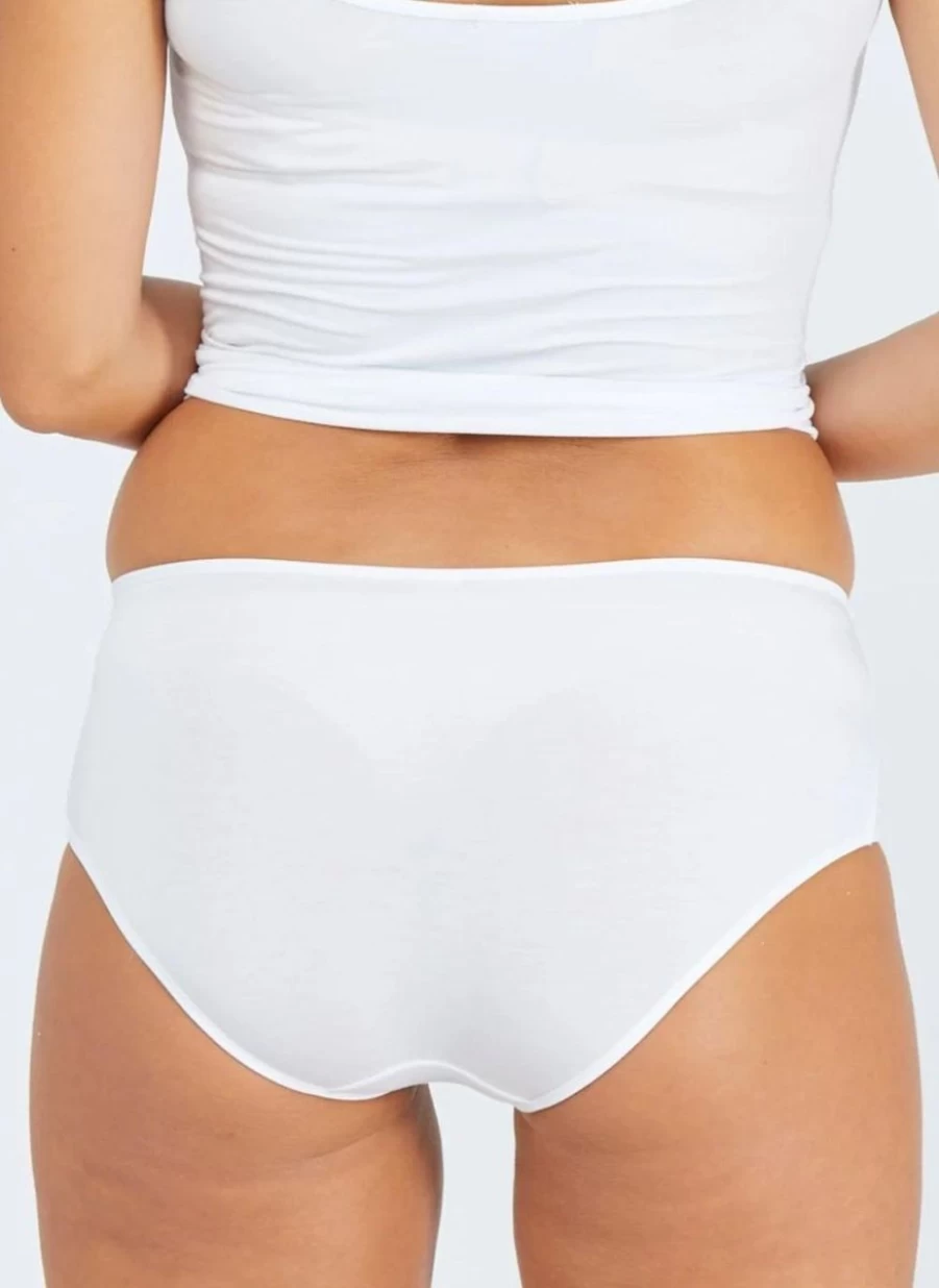 Tani White Hipster Bikini - Trendy High-Waisted Swimwear for Women