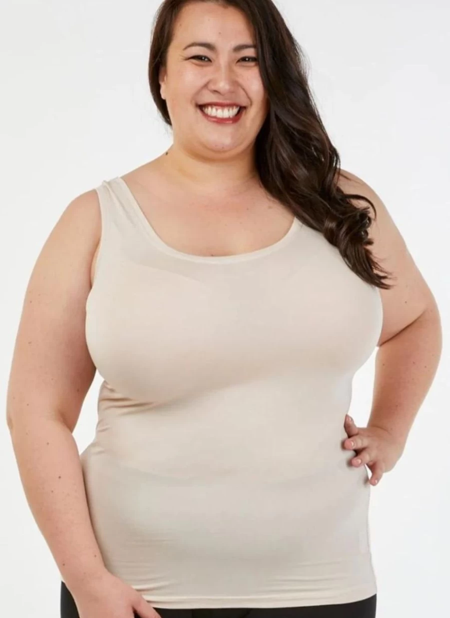Tani Scoop Neck Tank Top in Nude - Soft Women's Basic Cami