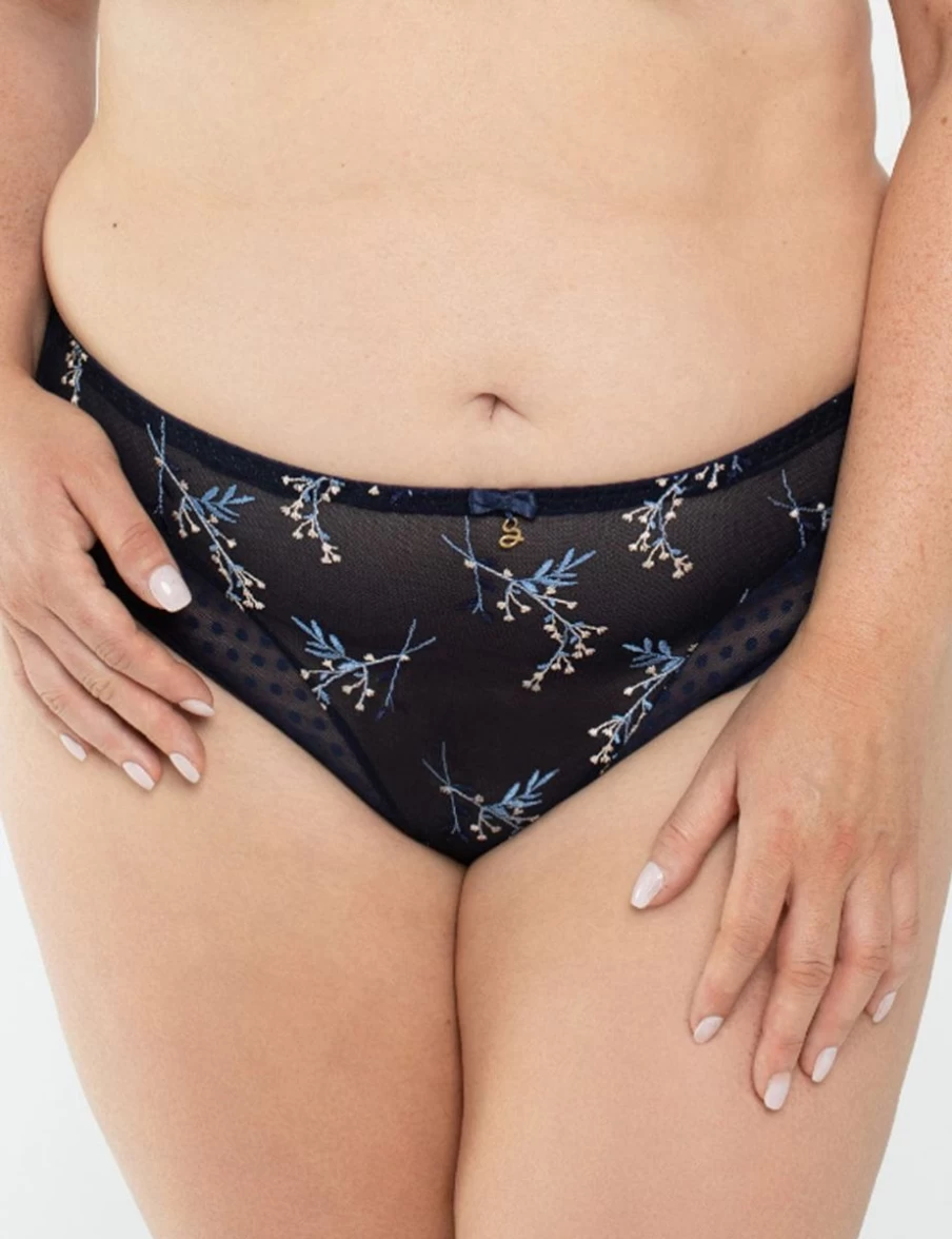 Samanta Juno Sapphire Blue Midi Briefs for Women - Comfortable Cotton Underwear
