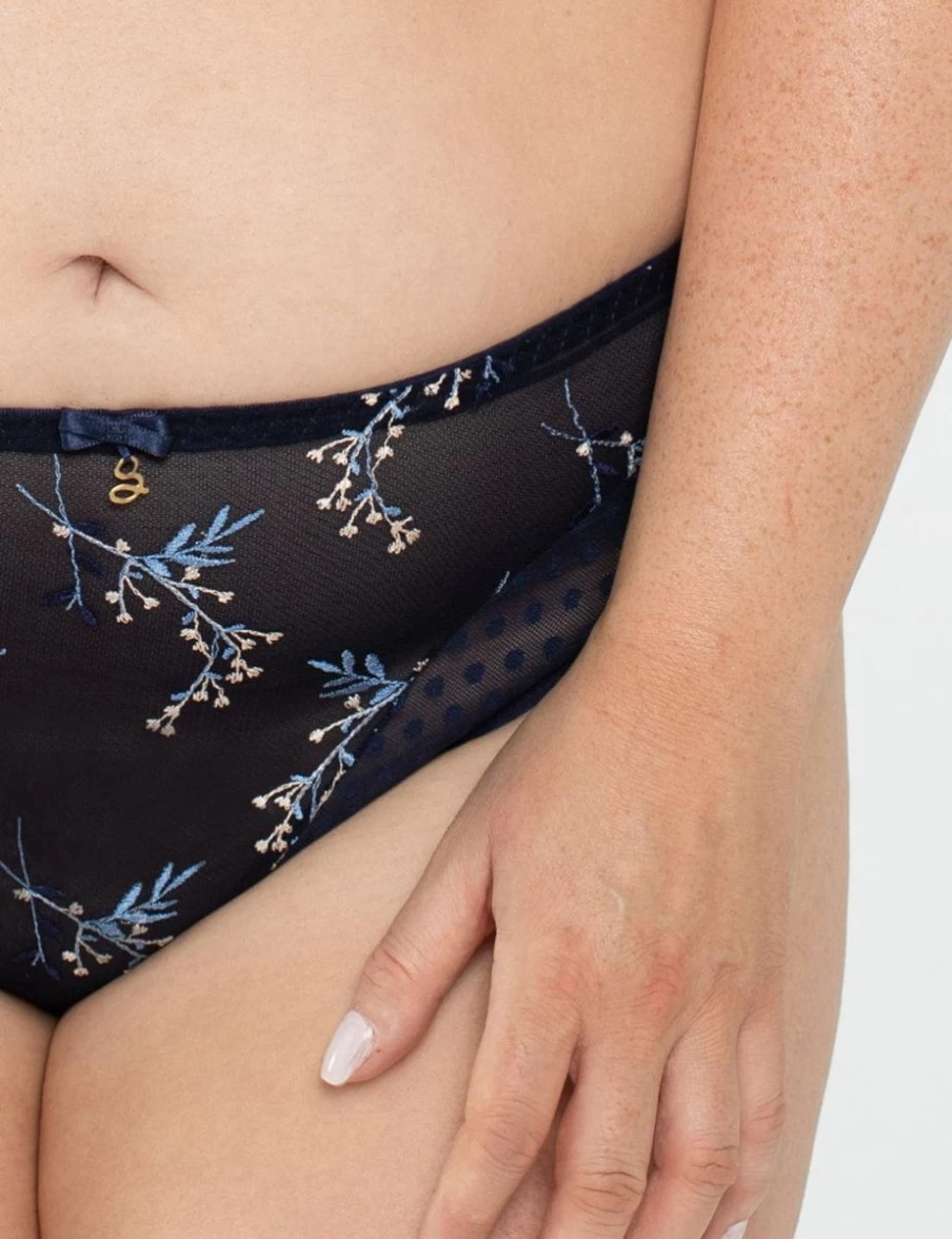 Samanta Juno Sapphire Blue Midi Briefs for Women - Comfortable Cotton Underwear