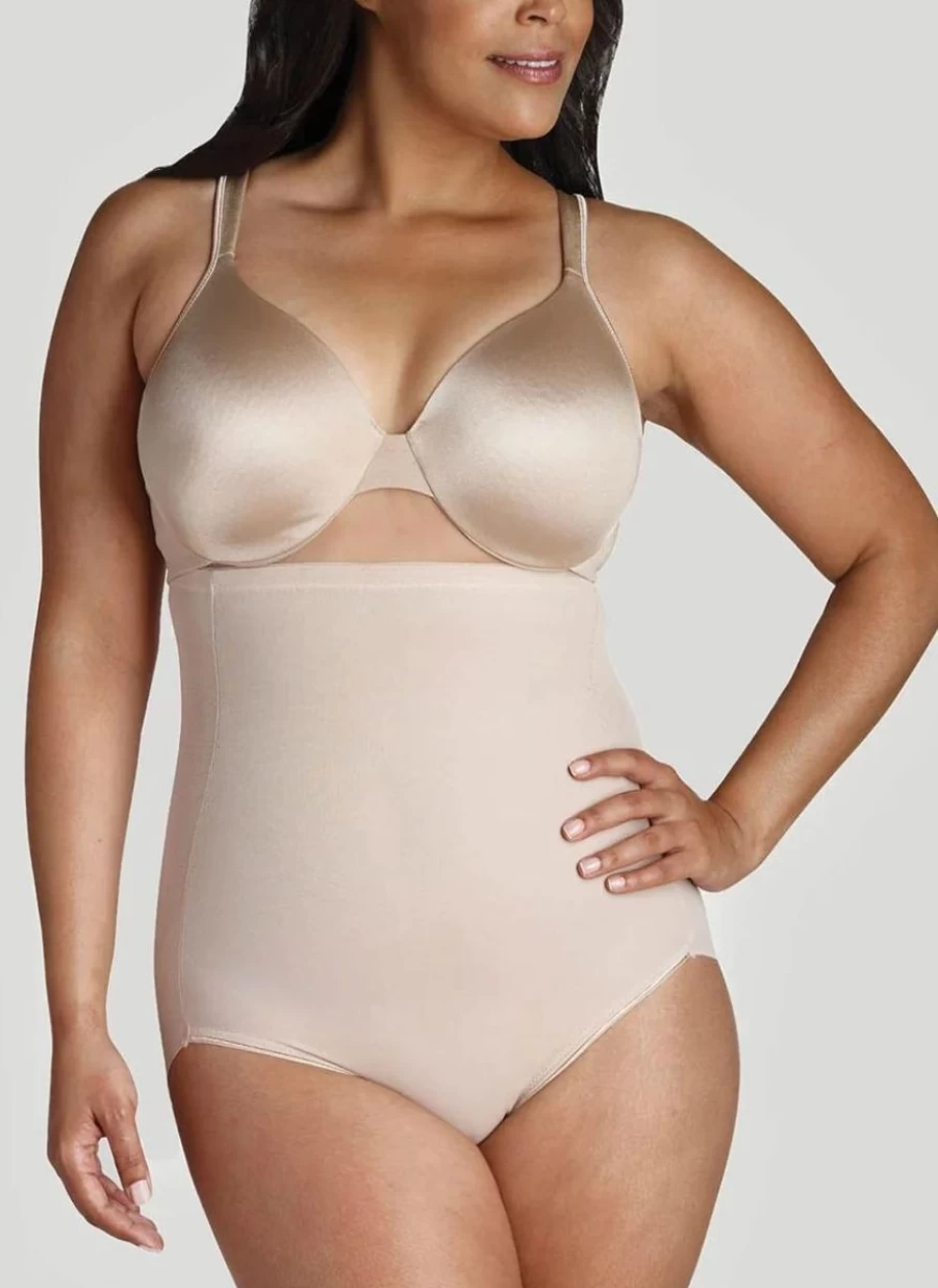 Naomi & Nicole Plus Size High Waist Underwear - Nude Briefs for Unbelievable Comfort & Support