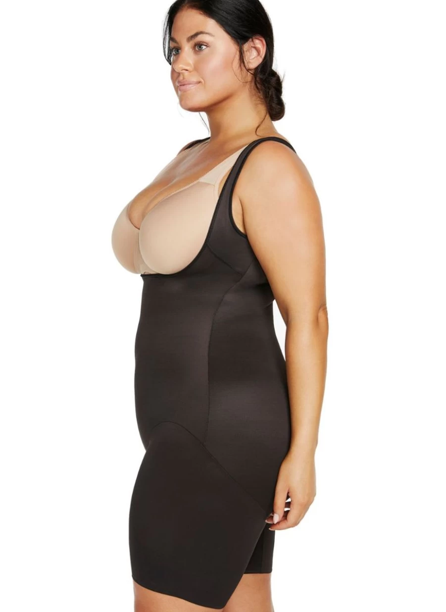 Naomi & Nicole Plus Size Torsette Full Body Shaper - Ultra Comfort Shapewear for Women in Black
