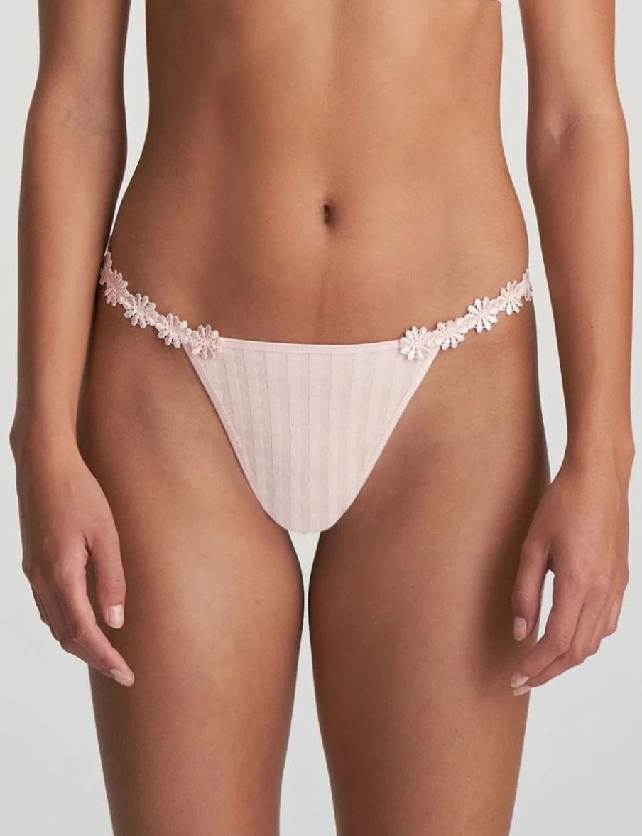 Marie Jo Avero Low Rise Thong Underwear in Pearly Pink | Soft Lingerie for Women