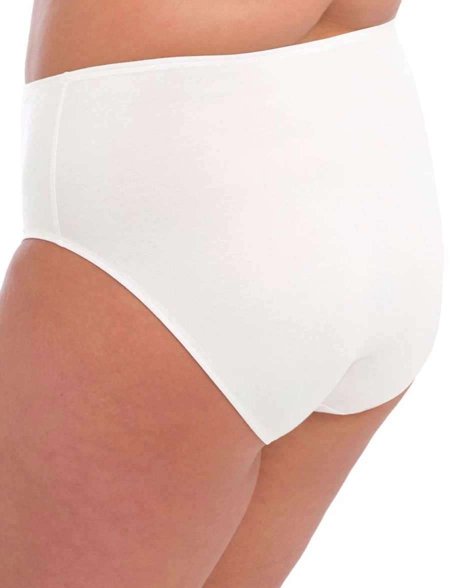 Elomi Smooth Full Brief Women's Underwear in White | Comfortable Plus Size Panties