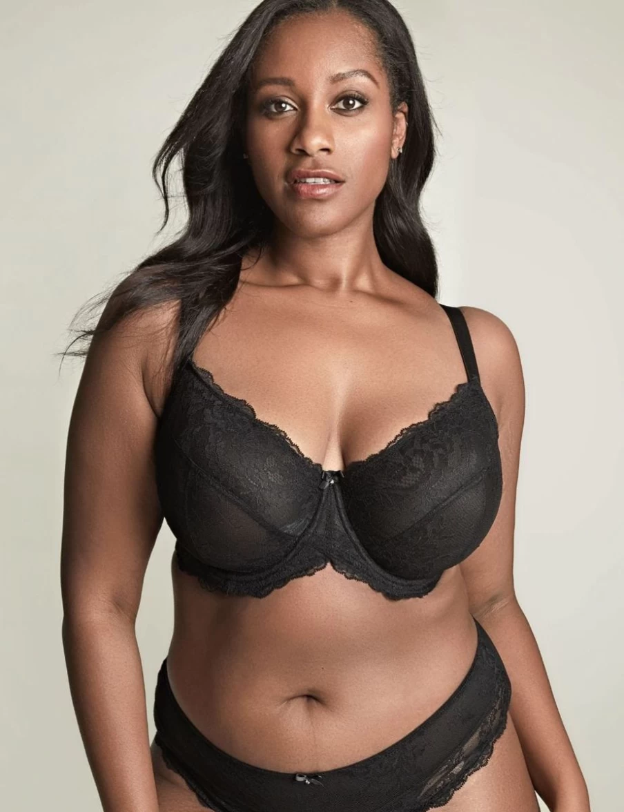 Panache Ana Plunge Bra - Black Underwear for Women, Supportive & Comfortable Lingerie