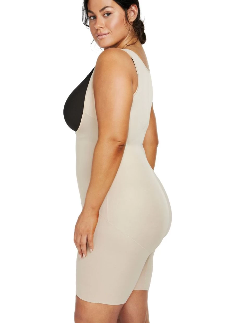 Naomi & Nicole Plus Size Torsette Full Body Shaper - Unbelievable Comfort in Warm Beige