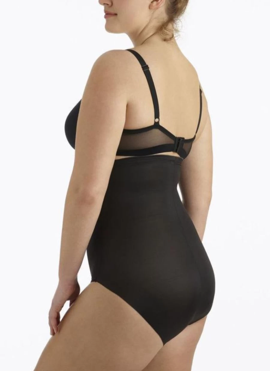 Naomi & Nicole Plus Size High Waist Brief - Ultra Comfortable Women's Underwear in Black