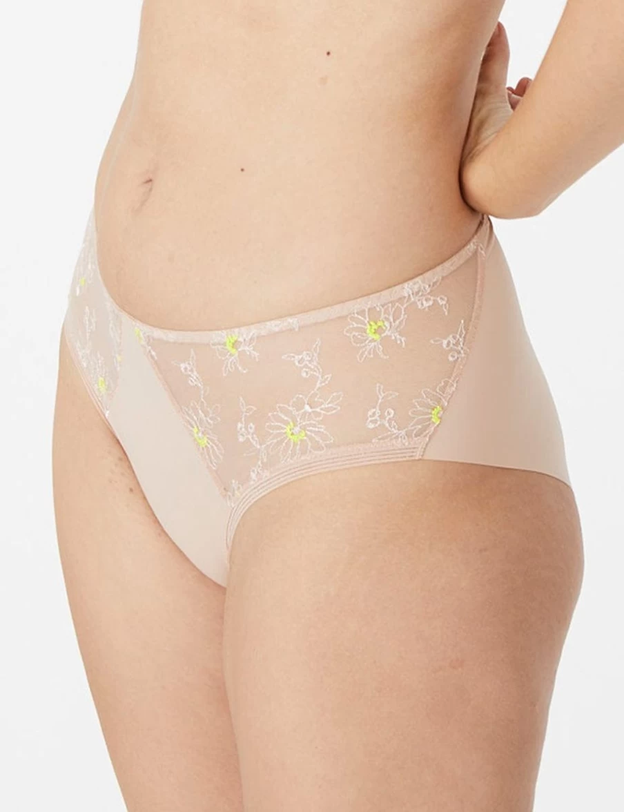 Maison Lejaby High Waist Brief Panties in Smoky Pink - Sunflowers Collection