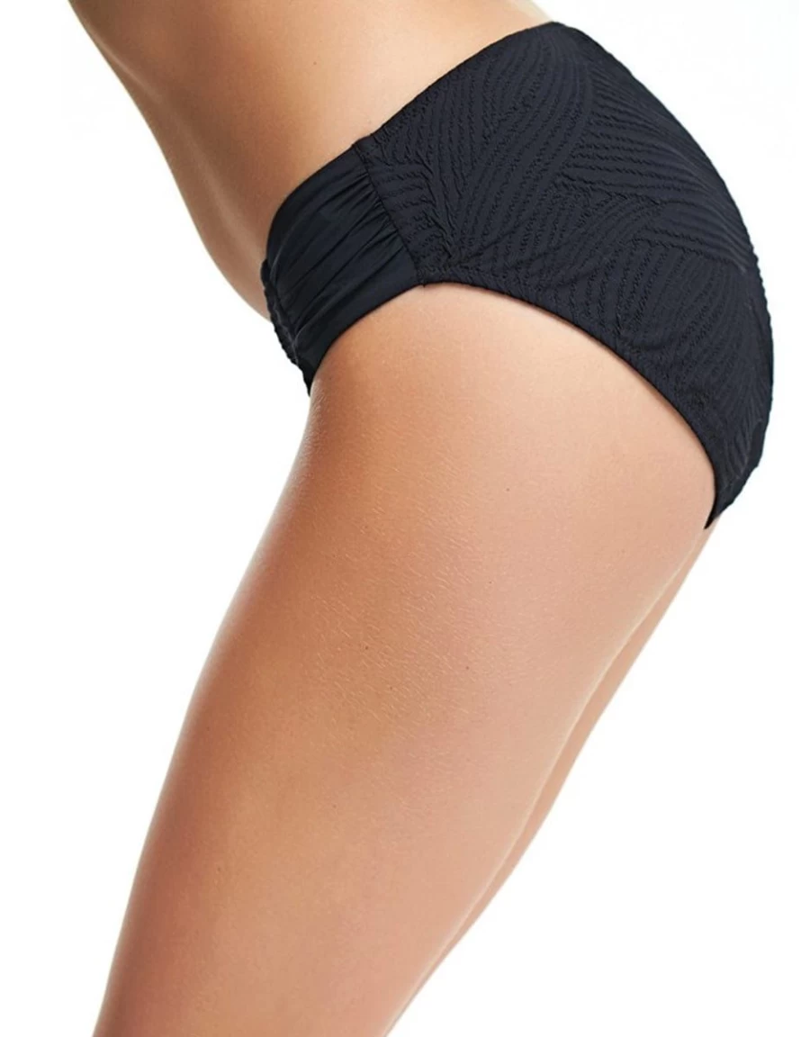 Fantasie Ottawa Mid Rise Brief - Comfortable Black Gathered Underwear for Women